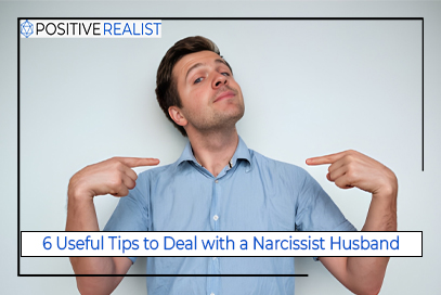 Husband confidently pointing to himself with a smug expression, representing narcissistic behavior