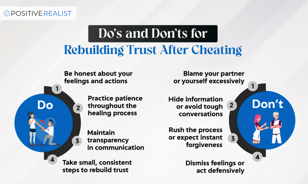Do’s and Don’ts for Rebuilding Trust After Cheating