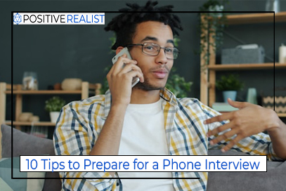 Person talking on the phone, practicing communication for a phone interview.
